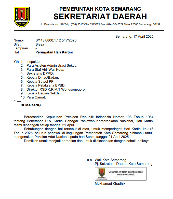 Peringatan Hari Kartini